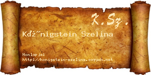 Königstein Szelina névjegykártya